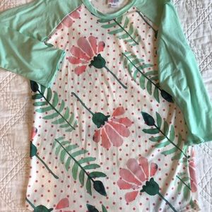 SOLD LuLaroe Randy S Floral baseball tee